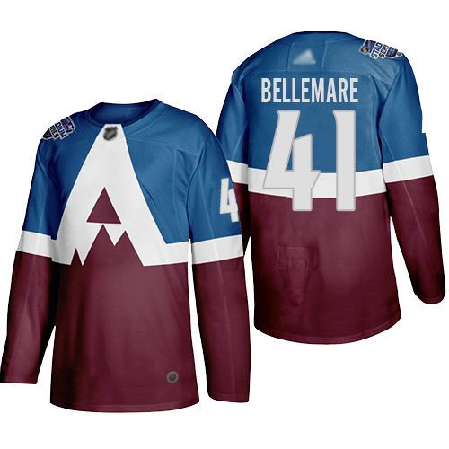 Men Adidas Colorado Avalanche #41 Pierre-Edouard Bellemare Men 2020 Stadium Series Burgundy Stitched NHL Jersey->colorado avalanche->NHL Jersey